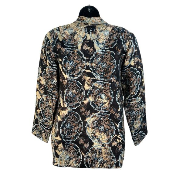 CITRON Santa Monica silk brocade button front jacket sz small/medium - Picture 2 of 5